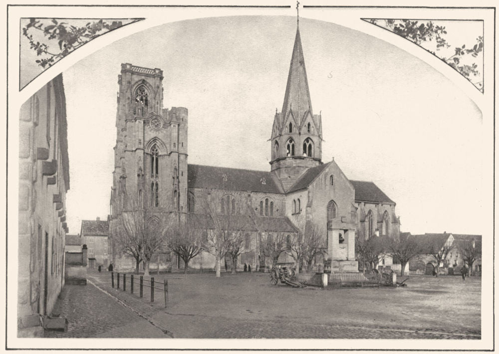 HAUT-RHIN. Église de Rouffach 1929 old vintage print picture